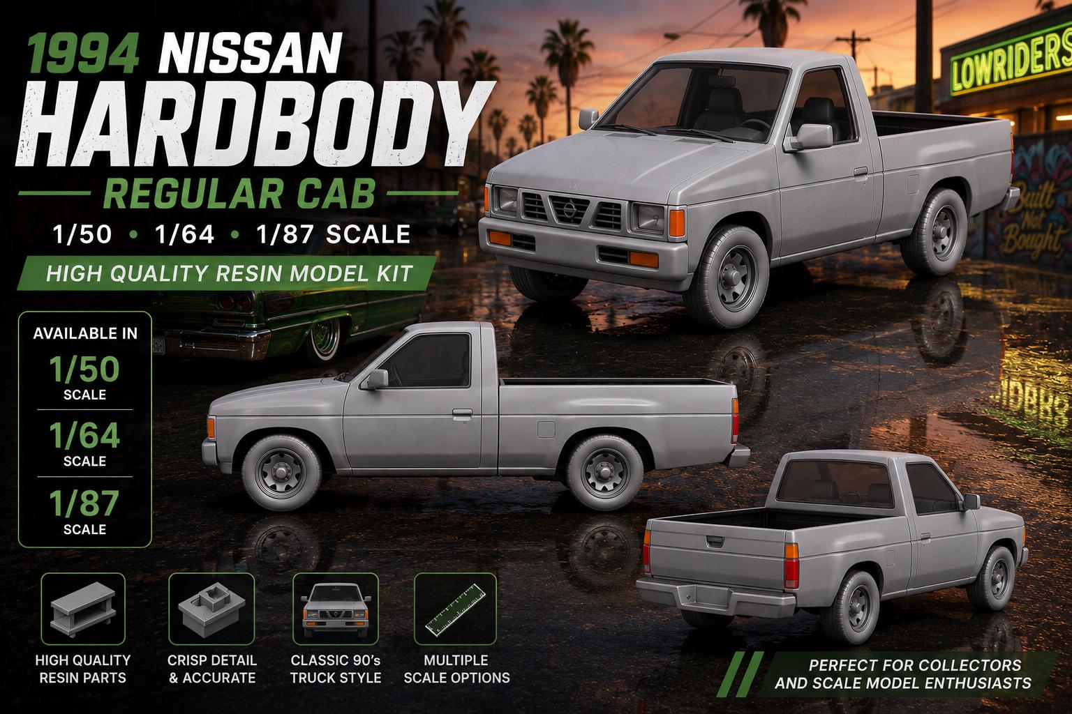 C Lab Model Kit 3D Printed 94 Nissan Hardbody Regular Cab Model Kit - Etsy
