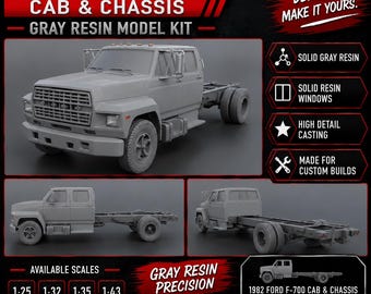 Kit de modelo impreso en 3D para Ford F-700 Crew Cab de 1982