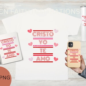 Cristo Yo Te Amo Frase Cristiana para Camisas y mas PNG SVG frases Dios PNG