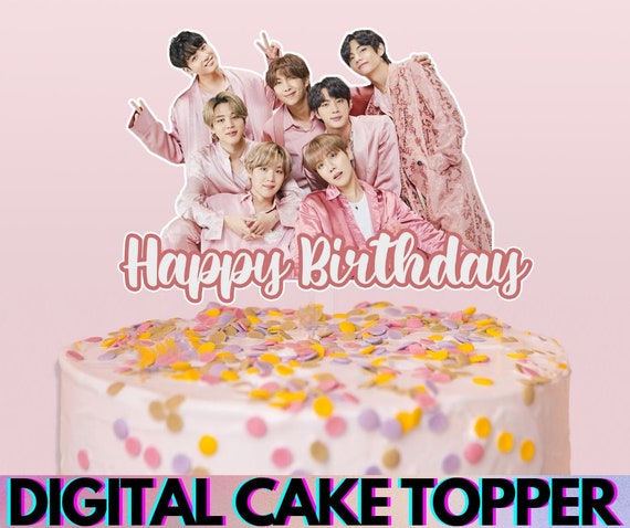 bts printable cake topper instant digital download etsy ireland