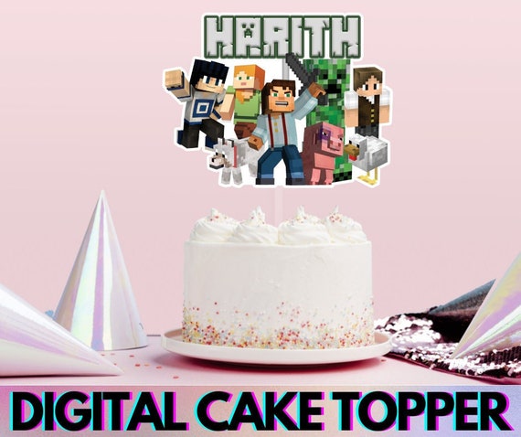 Minecraft Printable Cake Topper Instant Digital Download - Etsy Australia