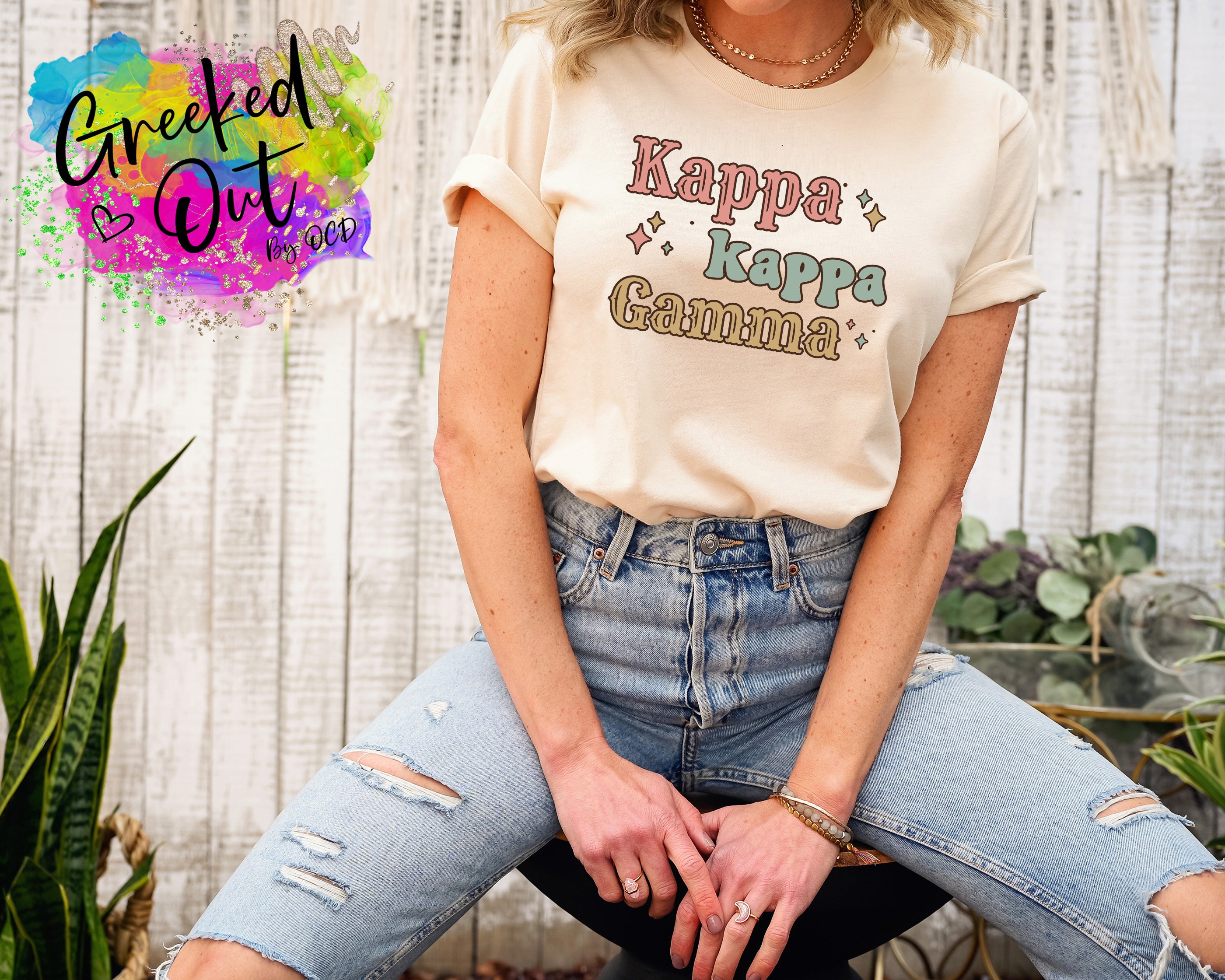 toekomst Stressvol Leia Kappa Kappa Gamma Western Pastel Sorority Shirt - Etsy
