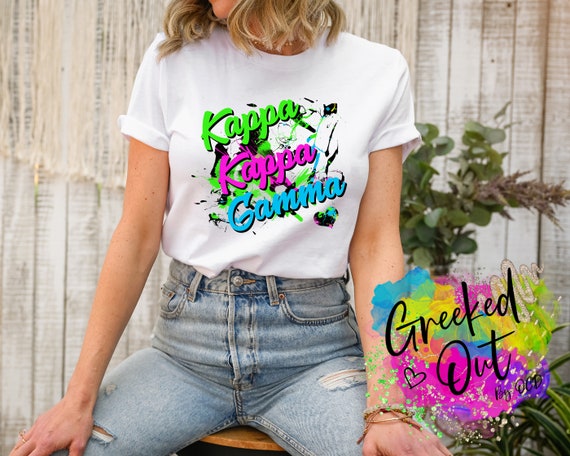 familie Egyptische Boer Buy Kappa Kappa Gamma Neon Paint Splatter Sorority Shirt Online in India -  Etsy