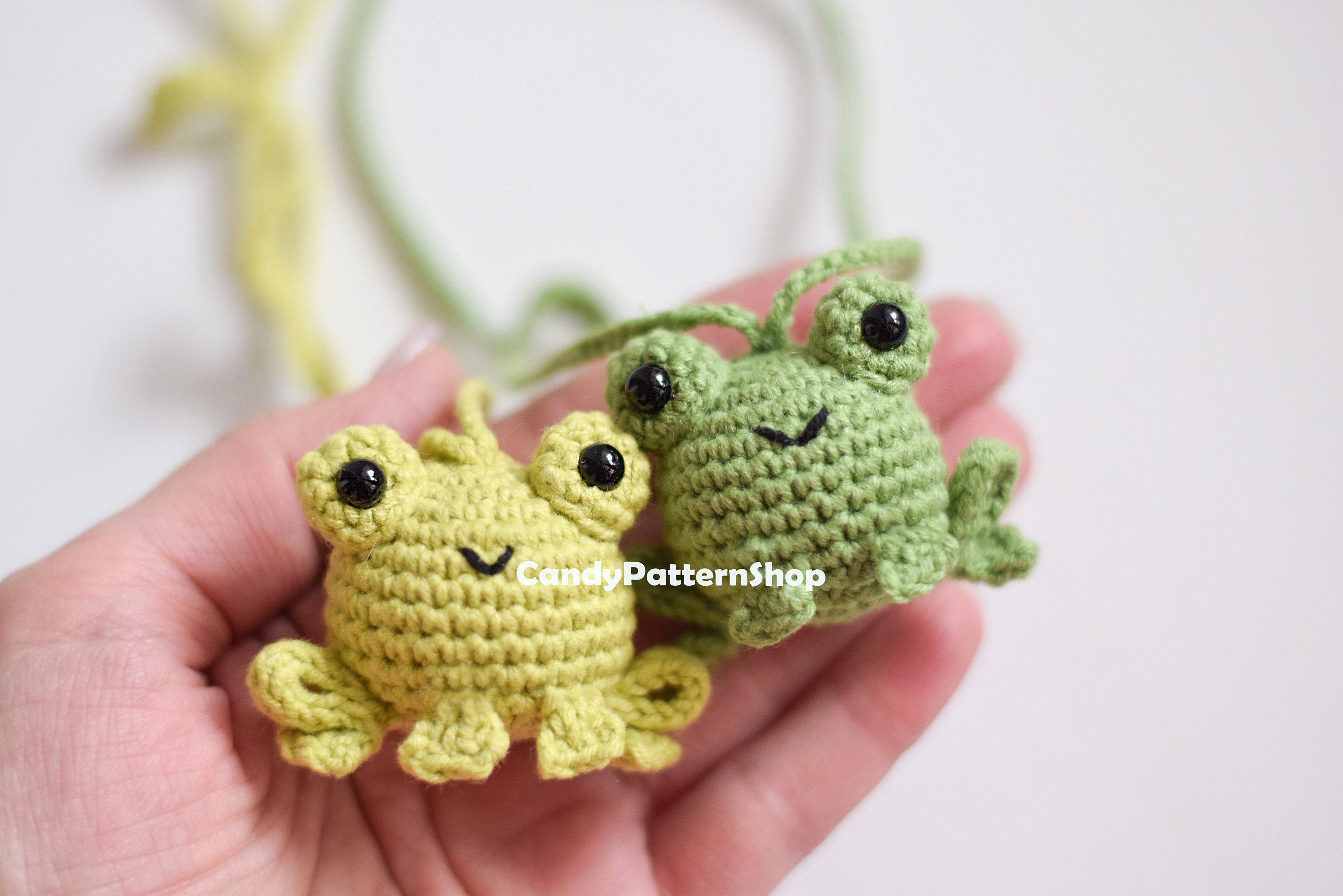 Crochet Tiny Frog Plush or Keychain Mini Frog Handmade Frog Mini