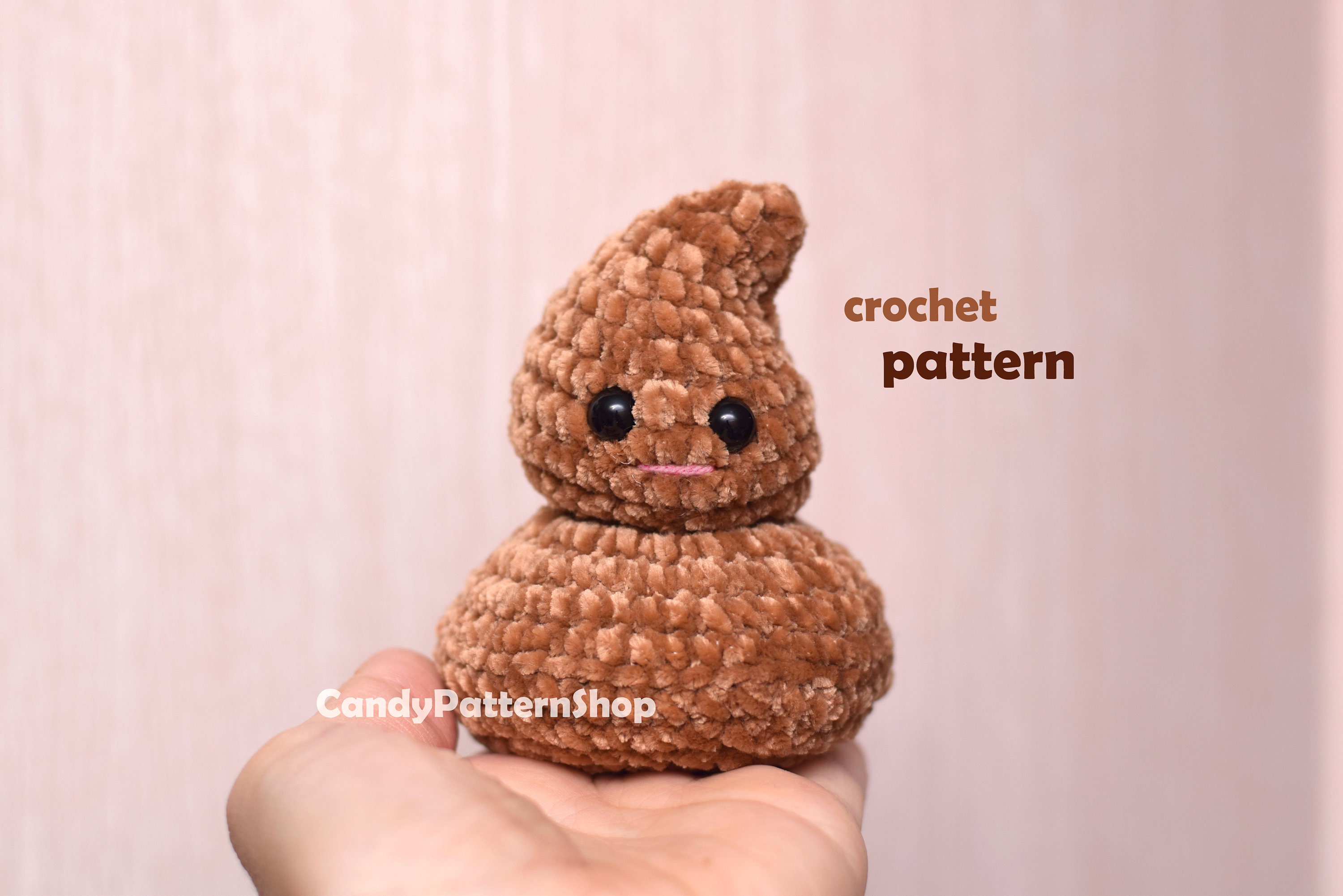 Positive Poo Crochet Pattern, Poop Toilet Theme Crochet, Funny Amigurumi  Poopy Emoji Easy Pattern, Crochet Fake Dog Poo Pattern PDF 