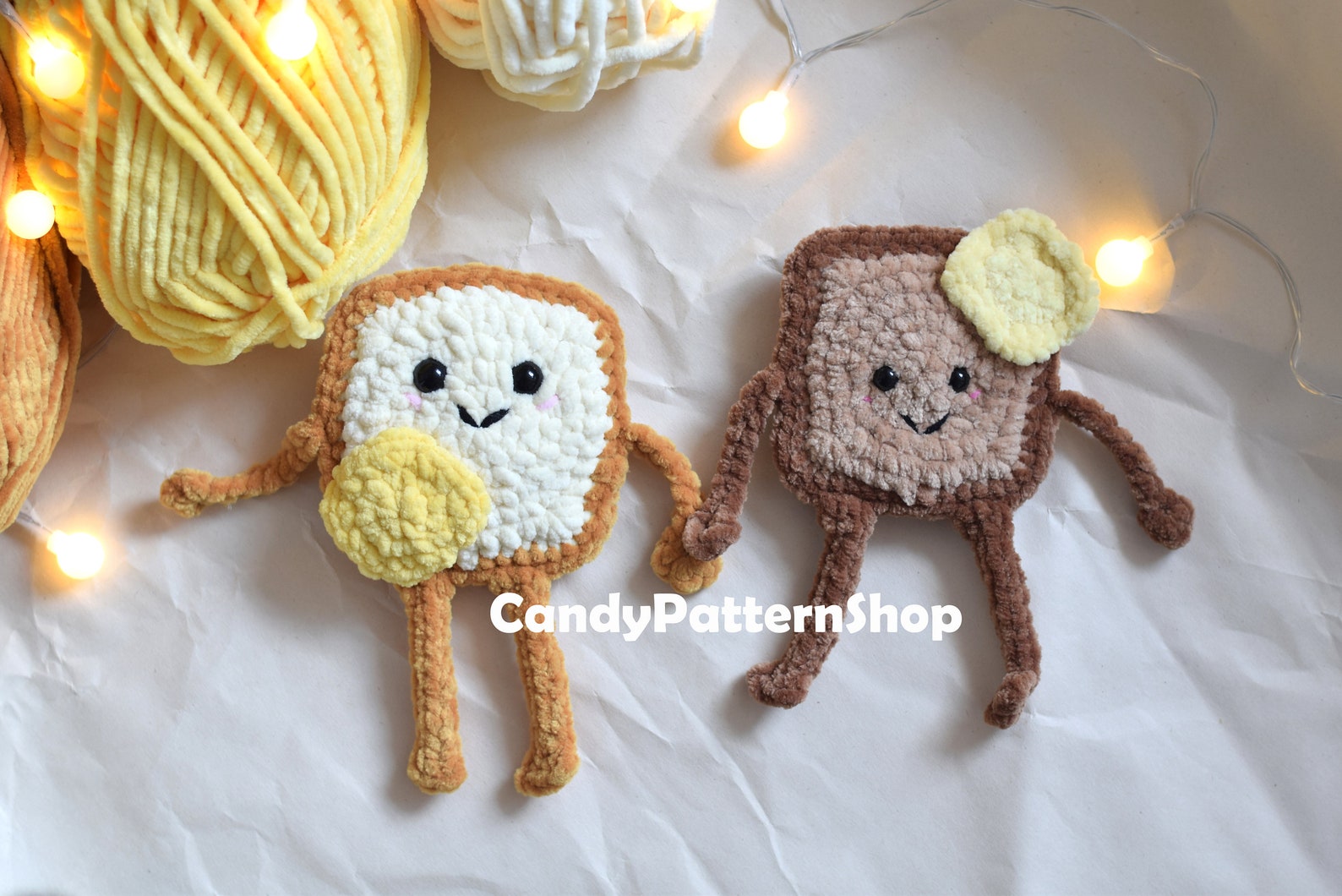 Toast Bread Crochet Pattern No Sew Toaster Pastry Crochet Etsy