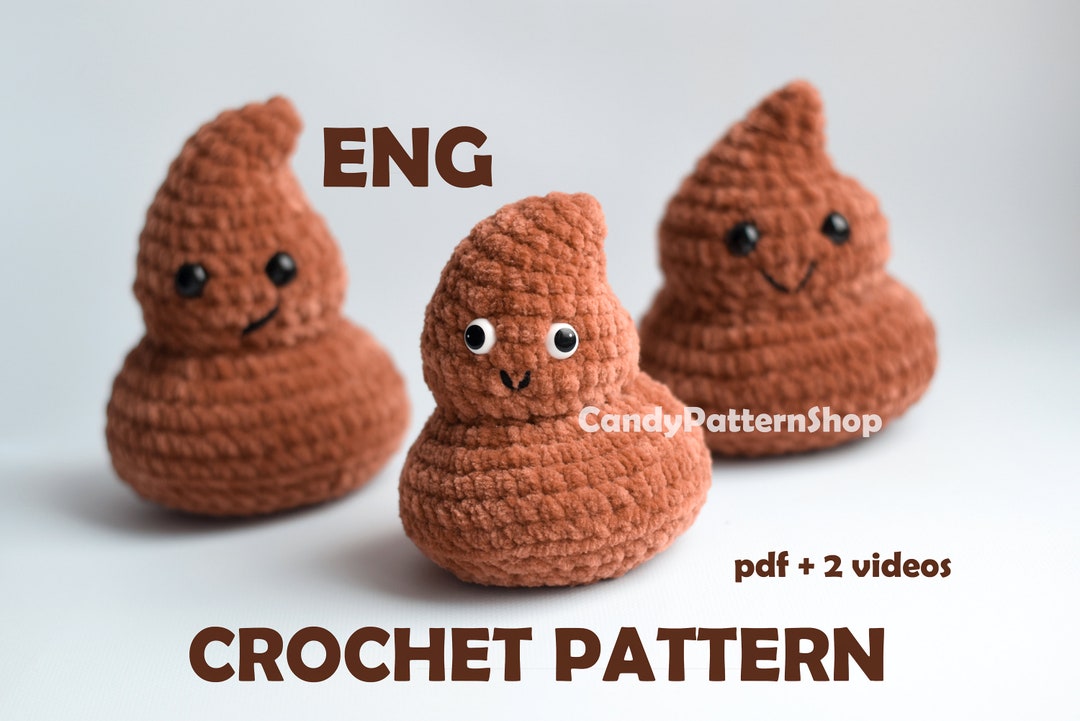 Positive Poop Crochet Pattern Poo Toilet Theme Crochet Funny Etsy