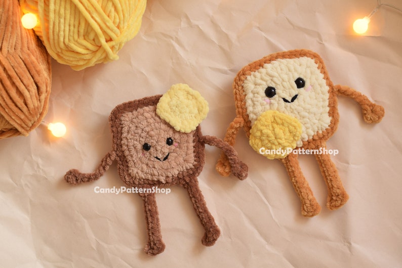 Toast Bread Crochet Pattern No Sew Toaster Pastry Crochet Etsy