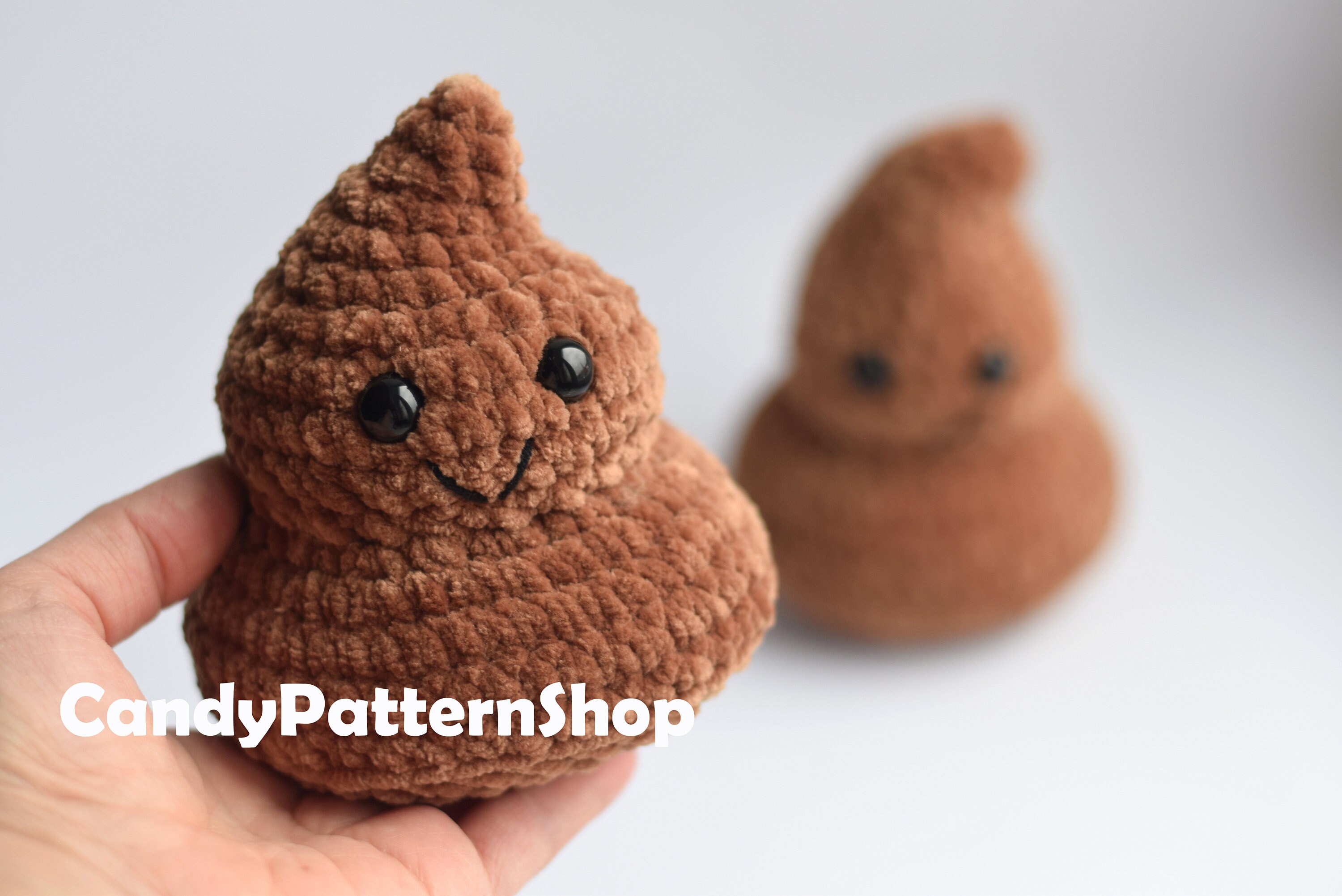 Wegem 2PCS Positive Funny Knitted Poo, Crochet Poo with Positive Message  Card for Encouragement, Funny Cute Small Gifts for Friends (2pcs Poo)