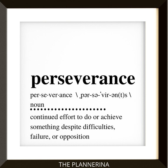 3x3 Planner Card The definition of perseverance 3x3 Planner Card The definition of perseverance