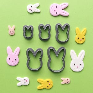Bunny Polymer Clay Cutter Set of 5 | Unique Clay Cutters | Clay Tools | Easter Theme Cutters