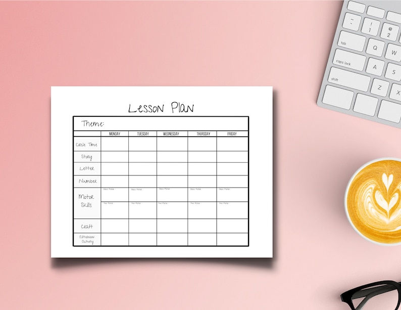 Simple Weekly Lesson Plan Template-Preschool/PreK/ Kindergarten/Daycare-Instant Download-PDF-Printable image 3