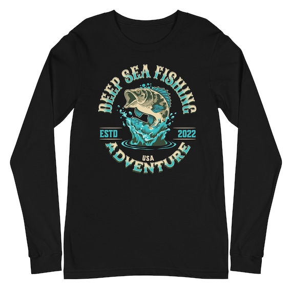 Deep Sea Fishing Long sleeve shirt, Saltwater fishing long sleeve tee, Ocean fishing Shirt, Ocean Shirt , Fisherman Shirt