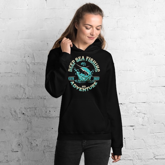 Deep Sea Fishing Unisex Hoodie, Fishing Shirt for Men, Fishing Hoodie for  Women 