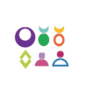 Geometric Earrings Bundle SVG, Glowforge Earrings, Earring SVG, Earring SVG Bundle