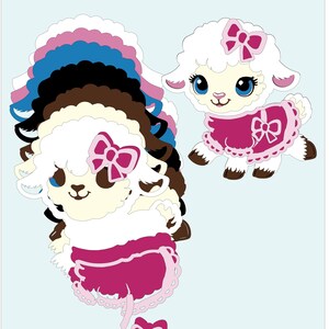 Agnello in rosa DOWNLOAD DIGITALE Svg Jpg Png STRATIFICATO in modo da poter creare le tue dimensioni e colori. Ogni colore è uno strato di cartoncino.