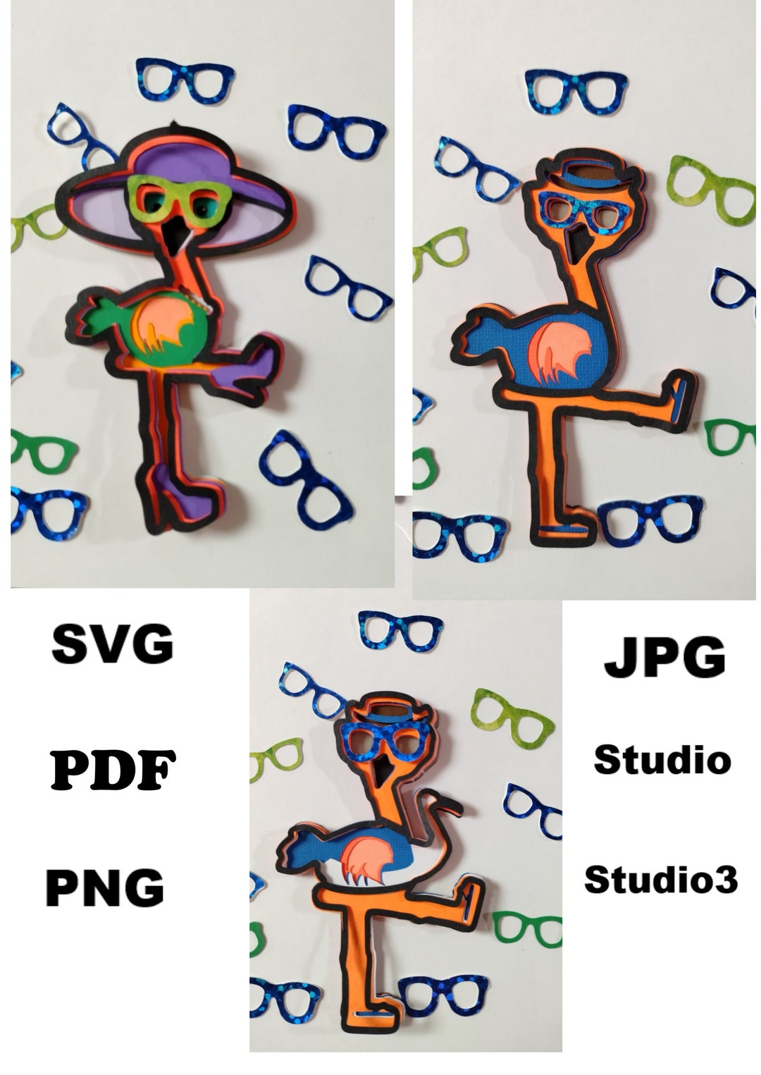 Flamingo Fla-mazing Svg DIGITAL DOWNLOAD Layered Bundle for Cricut and