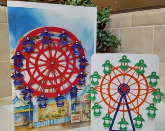 Ferris Wheel SVG: Layered Carnival Design with Moving Seats (Digital Download)