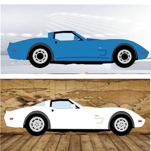 Sportwagen 1979 DIGITALE DOWNLOAD Svg Png Jpg Gelaagd voertuig voor Cricut en andere snijmachines. YouTube voor het toevoegen van lampen