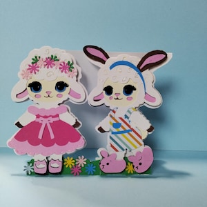 Osterlämmer DIGITAL DOWNLOAD SVG Jpg Png 7 Layer jeweils für Cricut Schneidemaschinen. Tolle Karte oder Cake Topper oder Party Dekor