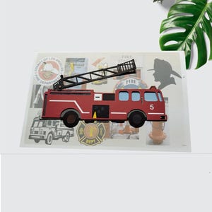 Fire Truck DIGITAL DOWNLOAD Svg Png Jpg Ladder moves with brads or stable if glued. YouTube video for adding lights