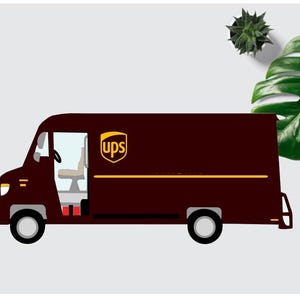 UPS Gold Shield Delivery Truck SVG: Layered Papercraft (Digital Download)