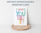 Congratulations Card: Printable Milestone Card (PDF)