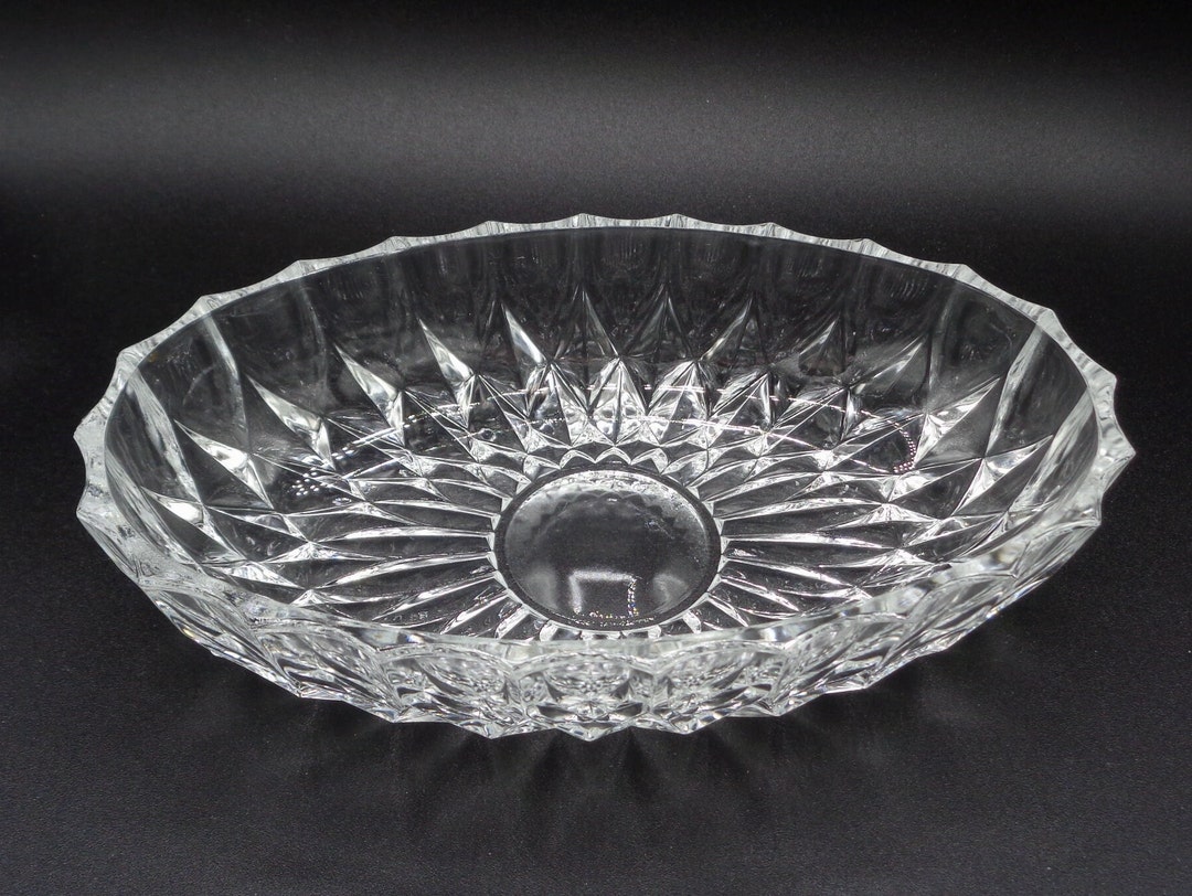 Lead Crystal Serving Bowl Etsy