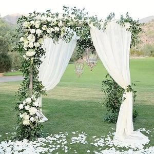 White Wedding Arch Drapes 18ft Chiffon Fabric Drapery - Etsy