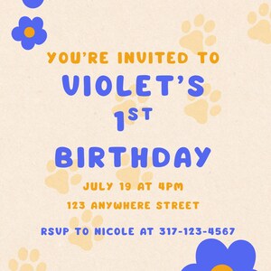Editable Birthday Invitation Canva Template | Instant Download | Custom Birthday Invite for Kids or Adults | Printable Party Invitation