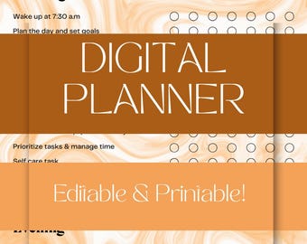 Bearbeitbarer und druckbarer Tagesplaner für vielbeschäftigte Mütter | To Do Liste, & Notizen | Digitaler Download PDF