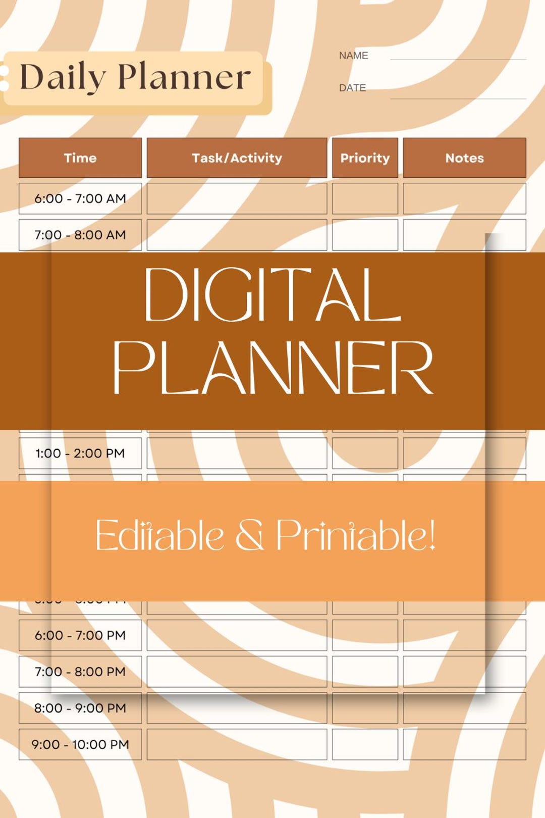 Editable and Printable Daily Routine Planner for Busy Moms | Schedule ...