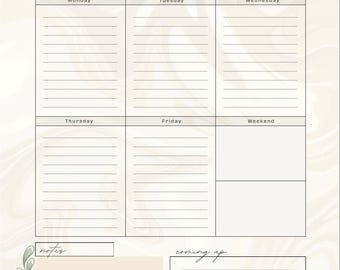 Weekly Mom Planner Printable | Digital Download for Busy Moms | Schedule Organizer PDF | Undated US Letter Size | Instant Download