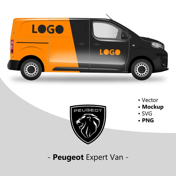 Peugeot, Expert, Van, Mockup, Draw, Vector, PNG, SVG, Cargo, Logistics, Flower, Greengrocer, Butcher, Transport, illustration, side, vehicle