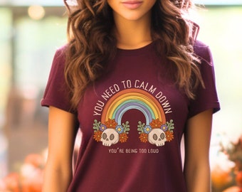 Sie müssen sich beruhigen Shirt Regenbogen Halloween, was für eine gespenstische Szene Shirt, Taylor Halloween Shirt, My Tears Ricochet, Haunted Taylor