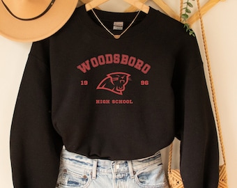 Pull Movie Scream | Pull montant Woodsboro | Chemise de film d'horreur de Woodsboro | Cadeaux de films d'horreur | Sweat-shirt d'Halloween
