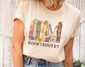 Booktrovert Shirt, Book Lover Shirt, Reading Shirt, Librarian Shirt, Book Lover Gift, Bookish, Bookworm, Book Nerd, Gift For Book Lover