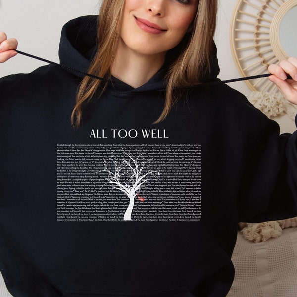 All Too Well Lyric Hooded Sweatshirt, R.E.D Album, All Too Well 10 Minute Version, All Too Well Tree With Red Scarf, ATW Lyrics, Tay Hoodie