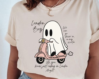 London Boy Shirt, What A Ghostly Scene Shirt, Taylor Halloween Shirt, My Tears Ricochet, Haunted Taylor, Eras Concert Tour, LVR Album, ATW