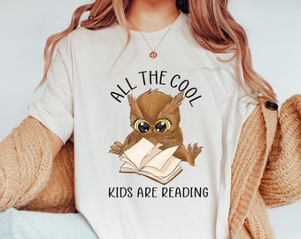 Todos los niños geniales están leyendo camisa, camisa de lectura, camisa amante de los libros, camisa de bibliotecario, camisa de ratón de biblioteca, camisa de libro, regalo de amante de los libros, librero
