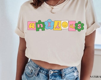 Chemise anxieuse, Chemise santé mentale, Sérotonine, Chemise anxiété, Dépression, Thérapeute, Problème de santé mentale, Plein d'anxiété, Probablement anxieux