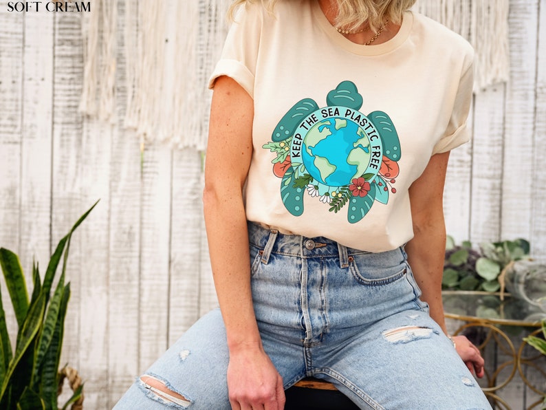 Keep the Sea Plastic Free Shirt, Earth Day Shirt, Turtle Shirt, Plastic ...