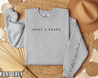 What A Shame, Champagne Problems Sweatshirt, Taylor Sweatshirt, Evermore Merch, Taylor Gift, Mirrorball, Cowboy Like Me, Wildest Dreams, ATW