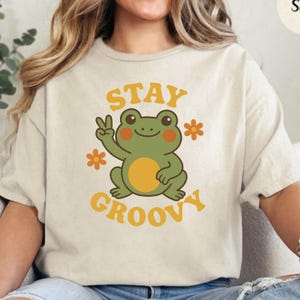 Retro Frosch, PNG Clipart, Kawaii Frosch, Cottagecore, Frosch Sublimationsdesign, sofortiger digitaler Download, kommerzielle Nutzung Grafiken für das Handwerk