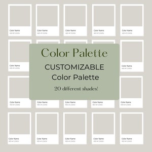 COLOR PALETTE TEMPLATE | Canva Color Palette | Color swatches kit | Custom Canva Template Creation | Mood Board Template for Small Business