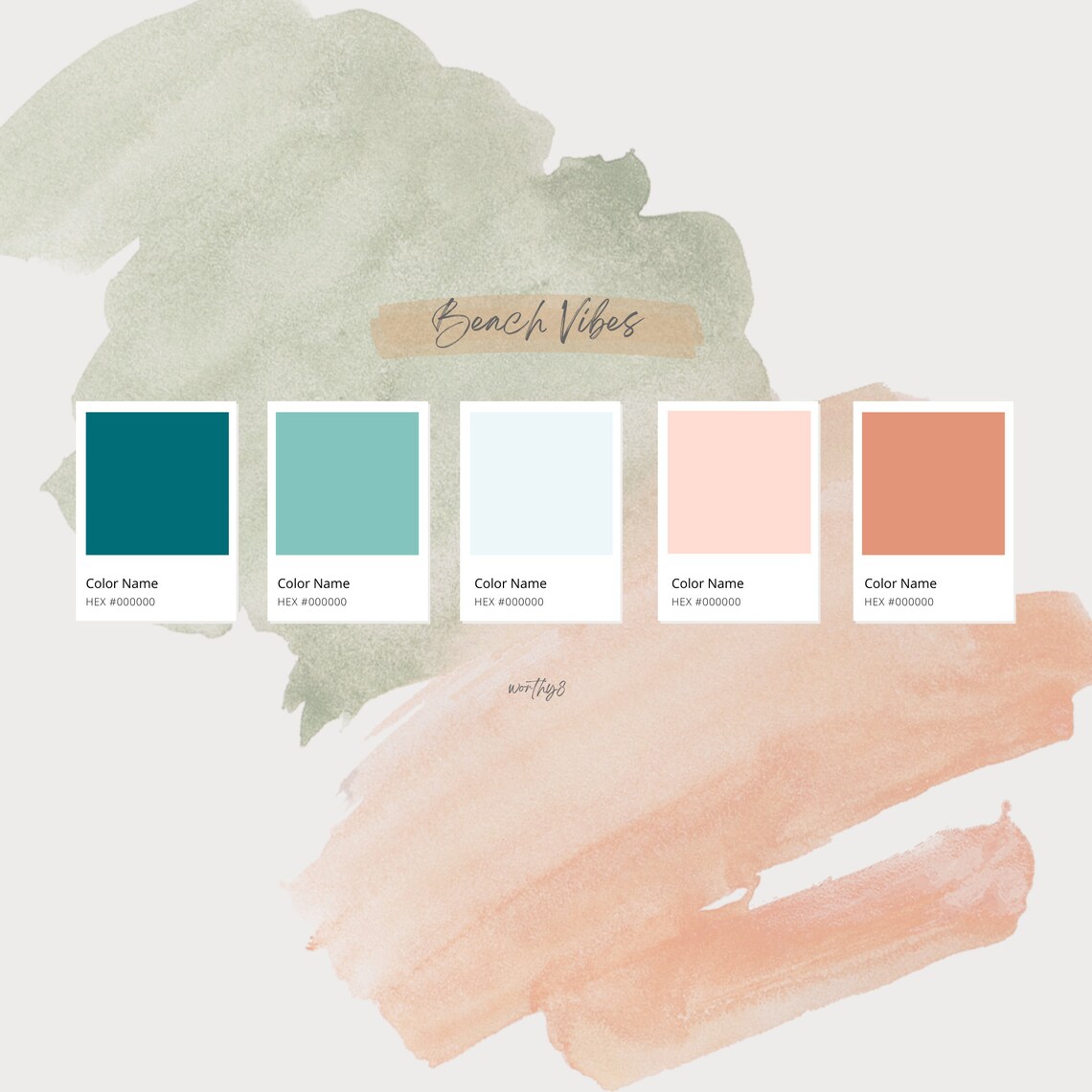BEACH VIBES Color Palette ??? Color Palette ??? Color Swatches ??? Procreate ...