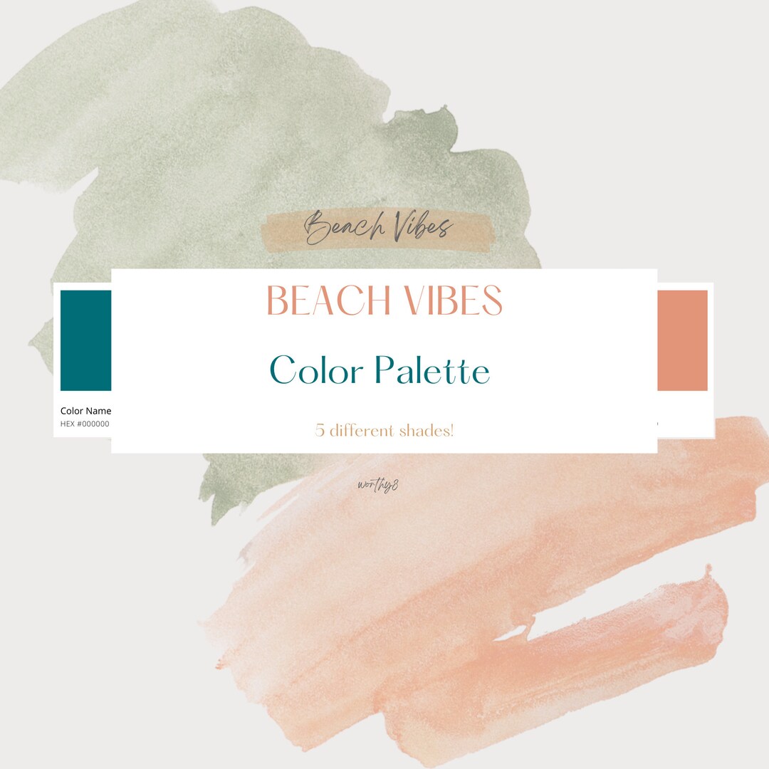 BEACH VIBES Color Palette • Color Palette • Color Swatches • Procreate ...