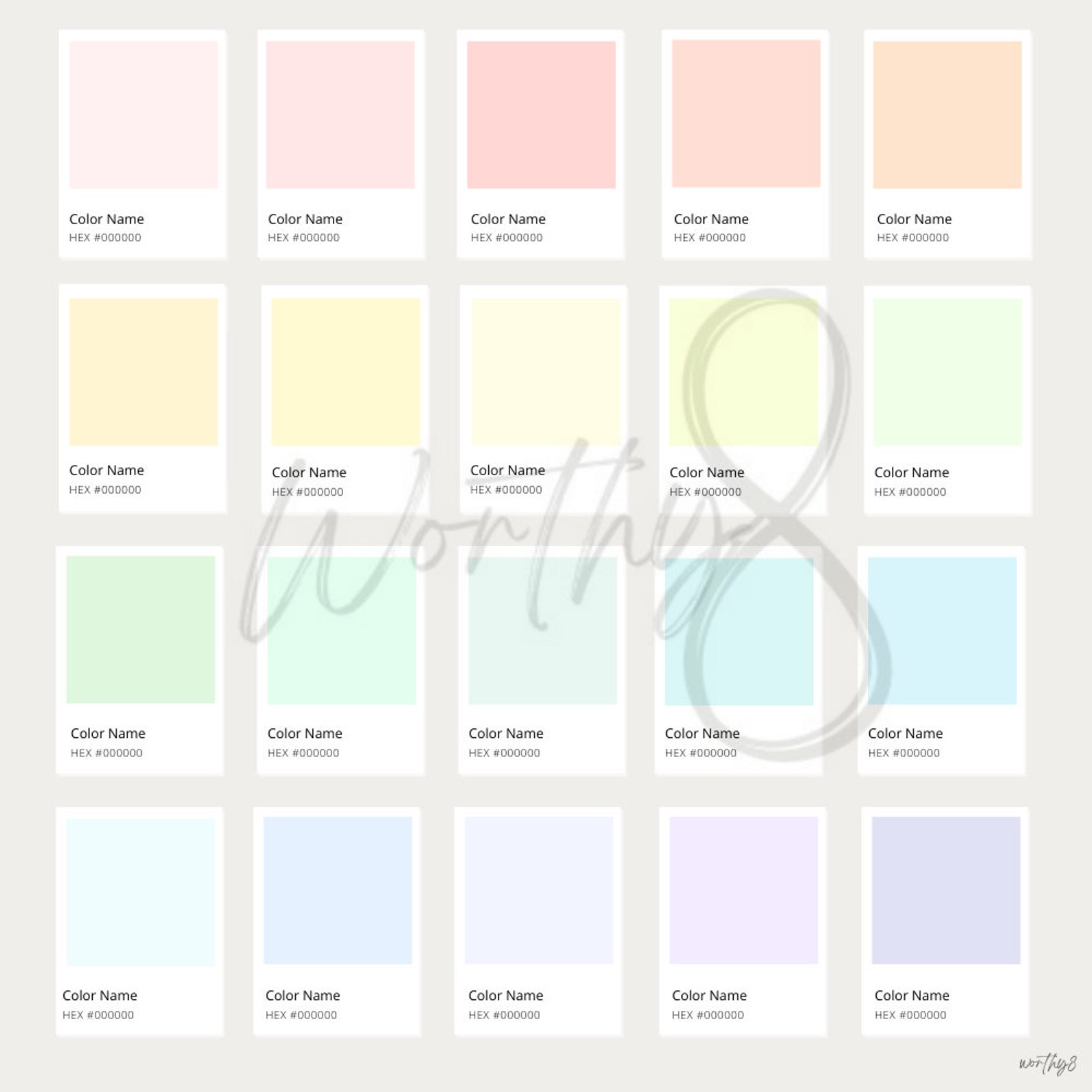 SPRING PASTELS Color Palette Color Palette Color Swatches Procreate