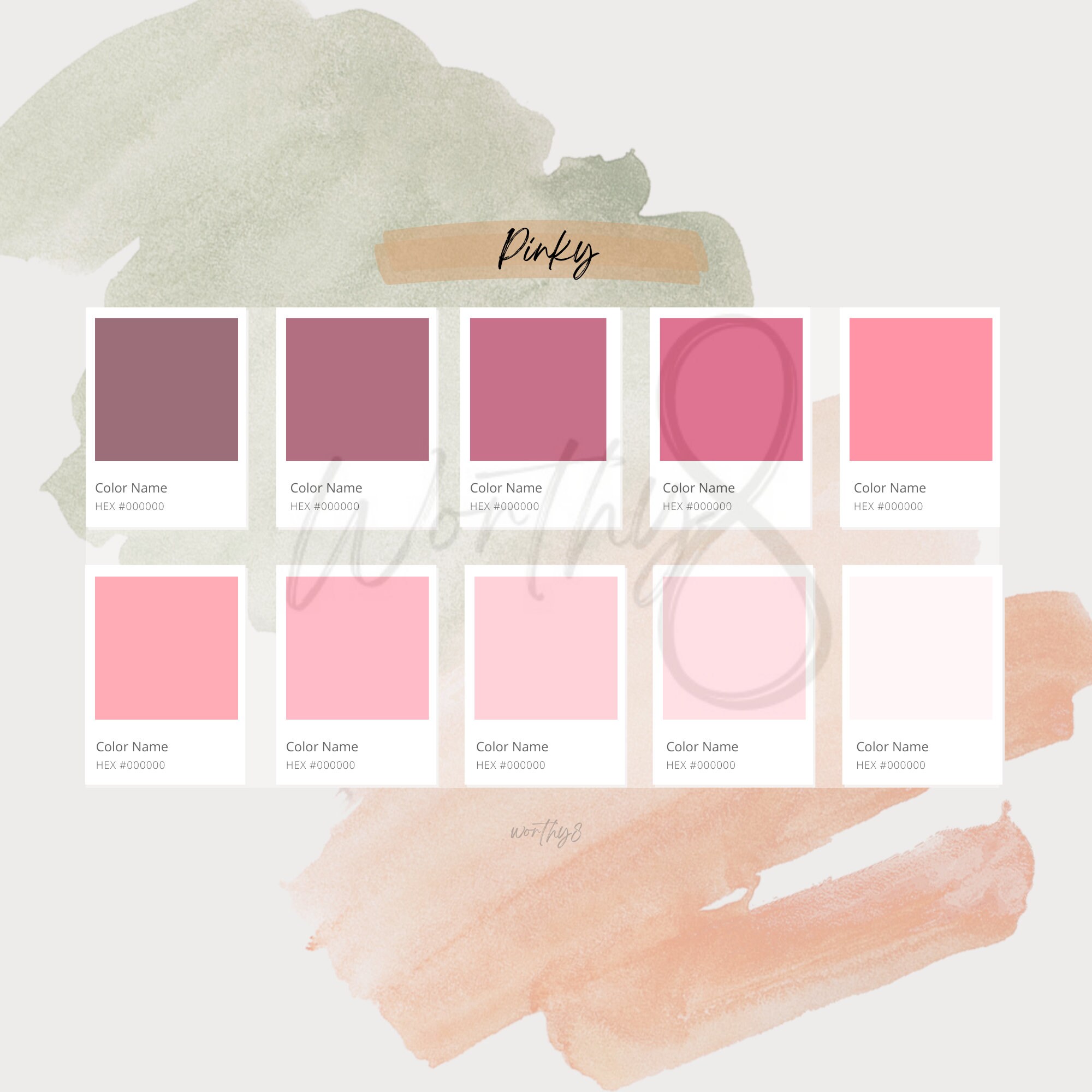 Color Ptiny PINKY Color Palette Color Palette Color Swatches - Etsy Finland