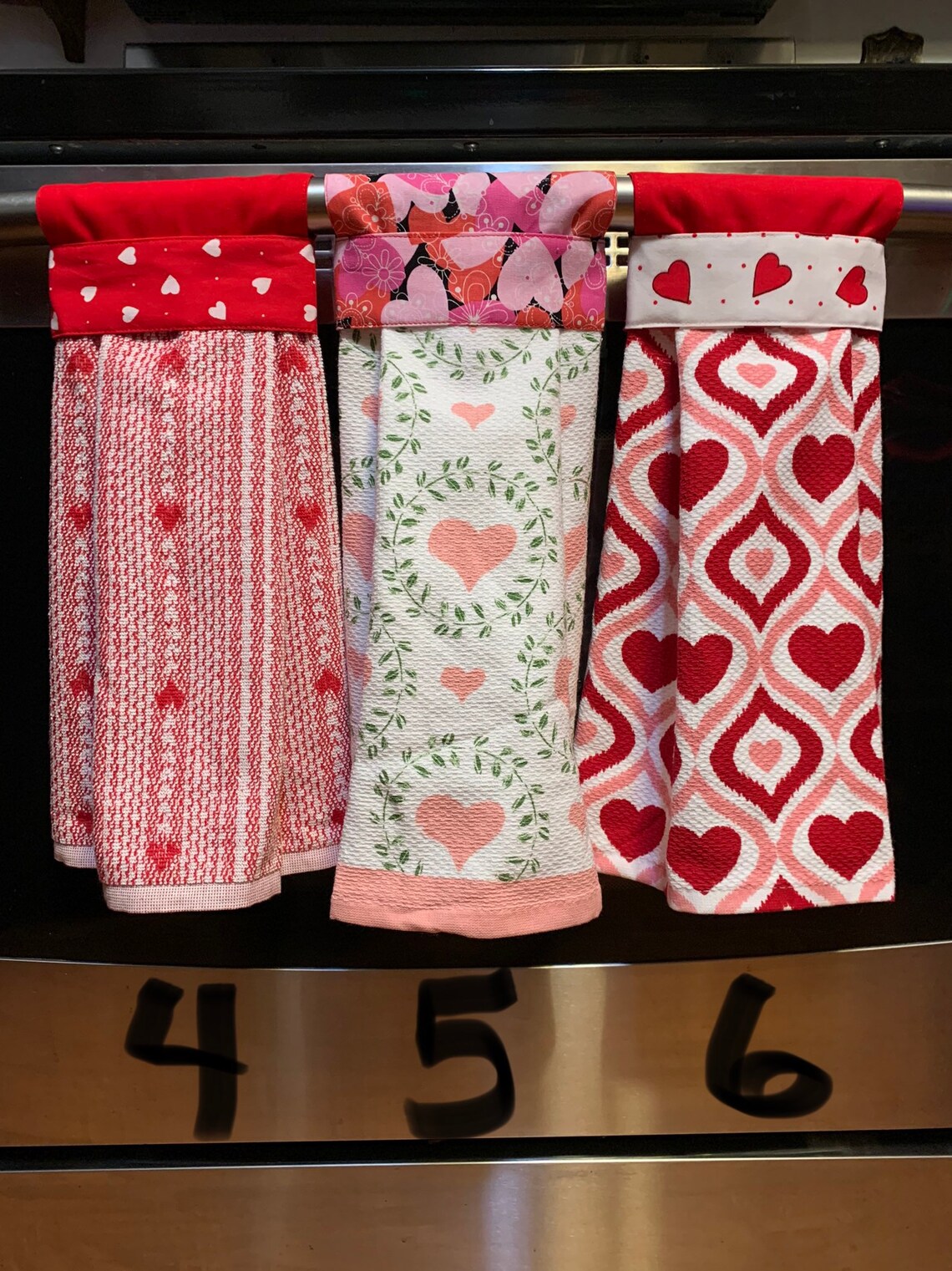 Hanging Kitchen Towel Valentine's Day Towels Love Etsy